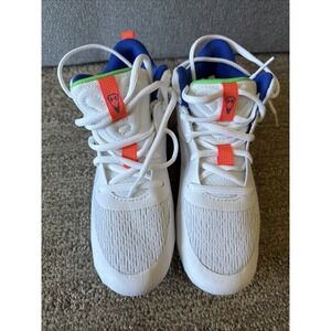 Under Armour 3026666 Spotlight‎ Mc Lacrosse Cleats 3.5Y - White/Blue/Orange/Grn